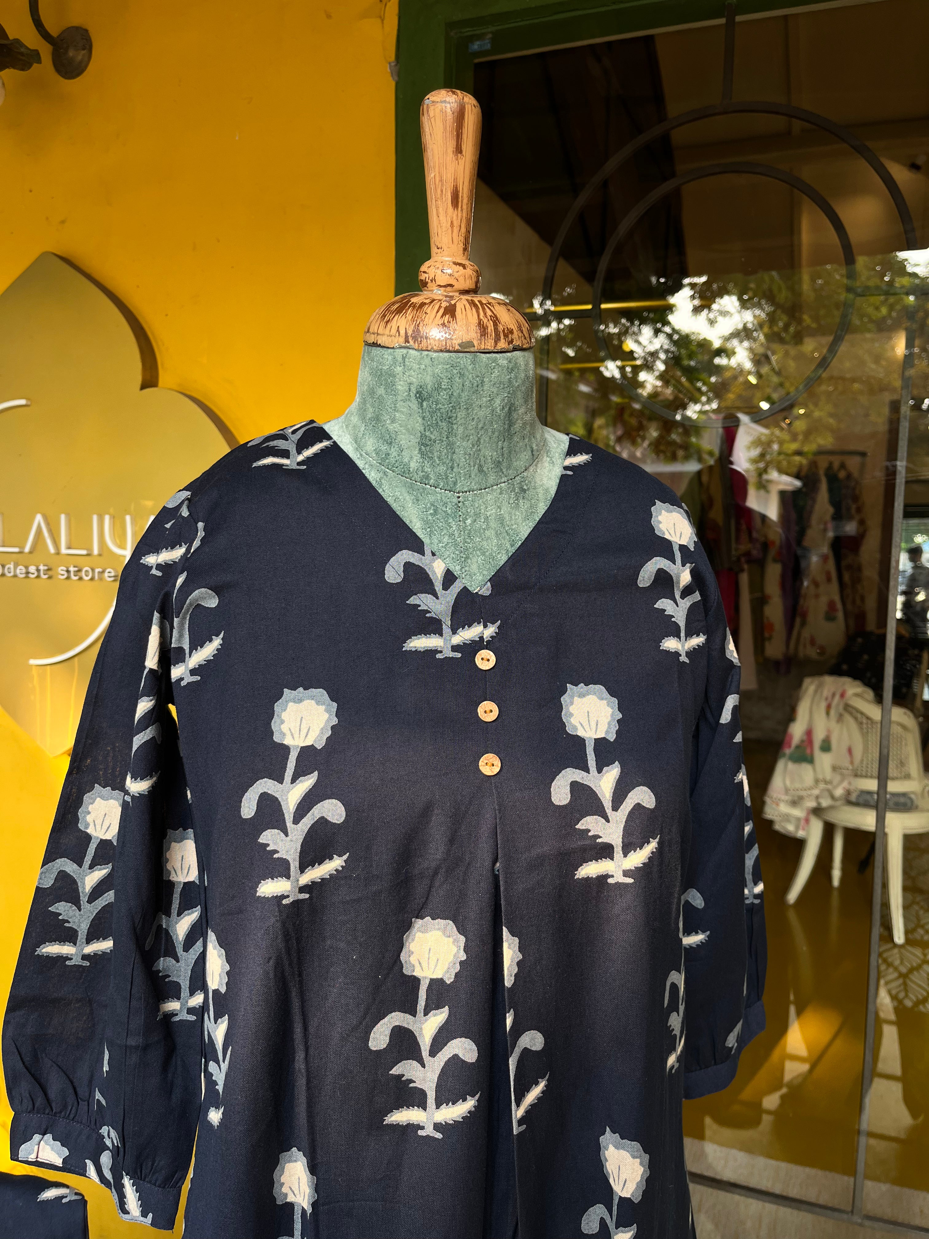 Navy Floral Co-ord Set