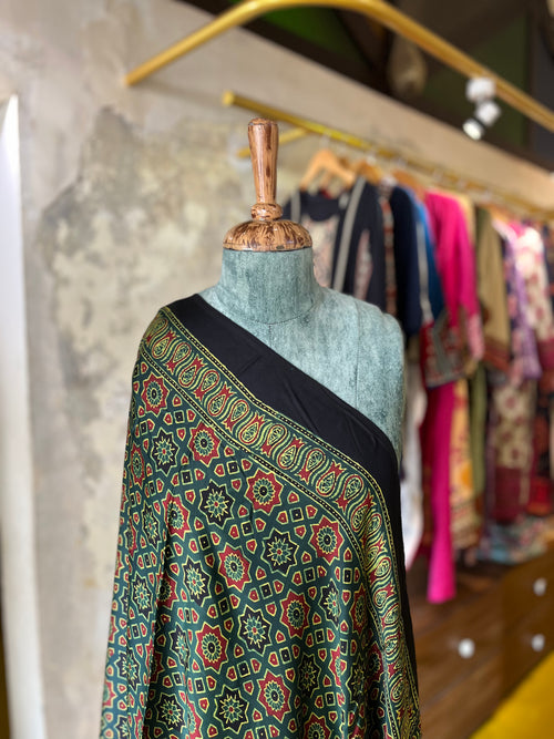 Emerald Ajrakh – Ajrakh Modal Silk Dupatta