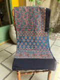 Indigo Paisley Classic – Ajrakh Cotton Dupatta