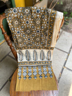 Mustard Mosaic – Ajrakh Cotton Dupatta