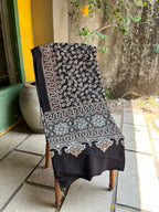 Black Leaves – Ajrakh Cotton Dupatta