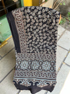 Black Leaves – Ajrakh Cotton Dupatta