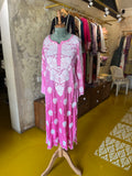 Rose Pink Bloom – Cotton Embroidered Kurta