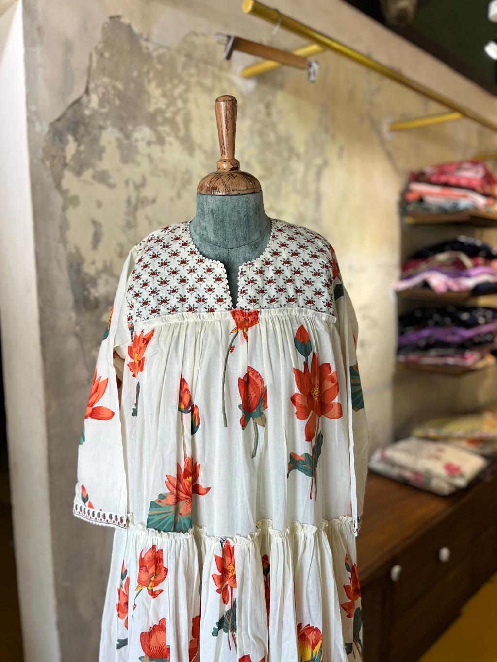 Lotus Bloom Cotton Kurta
