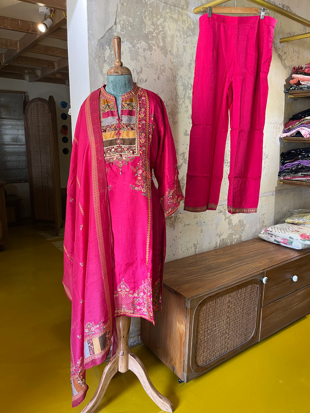 Rani Zari Edit – Cotton Kurta Set