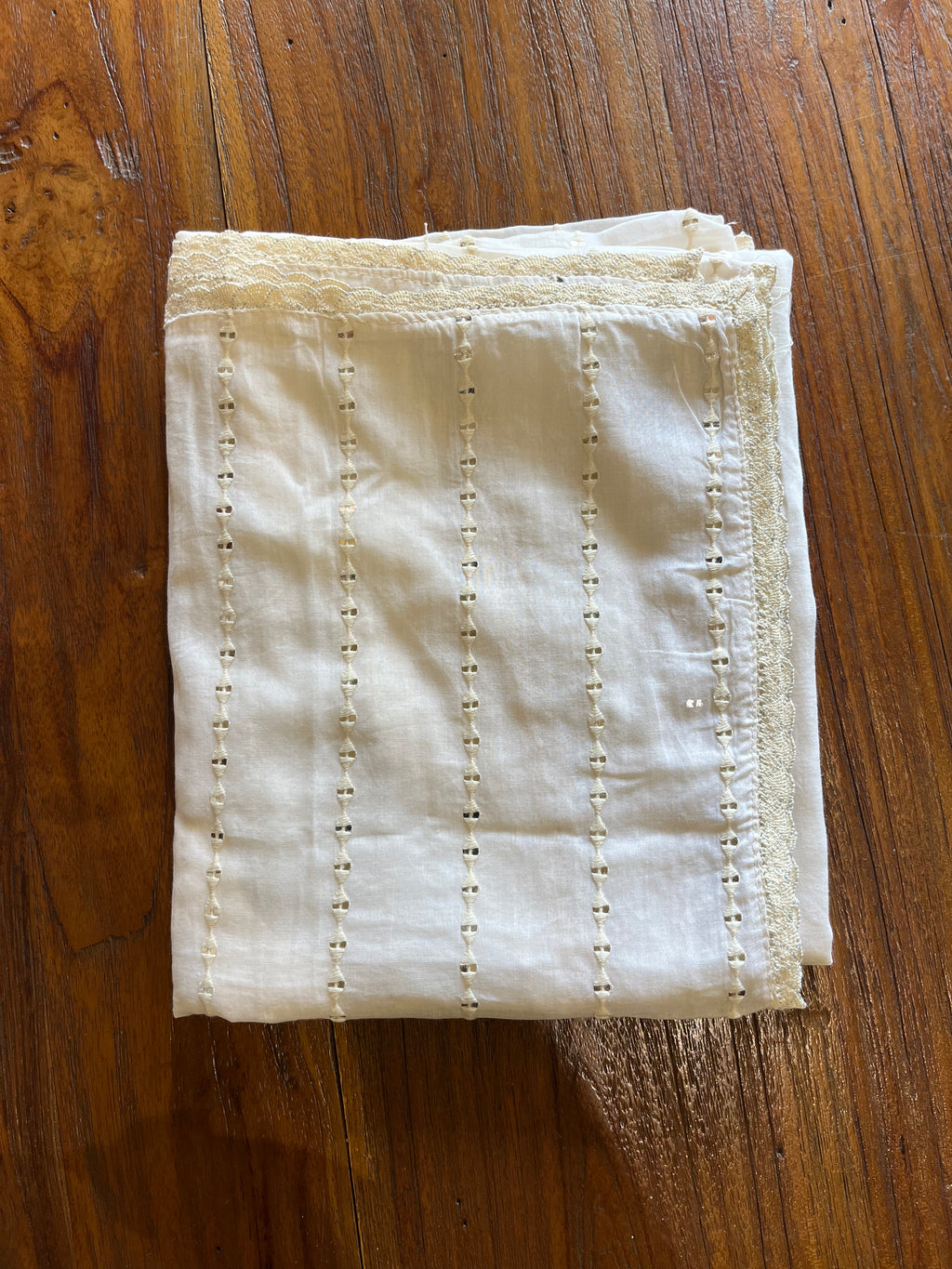Ivory Threadline – Cotton Dyable Dupatta