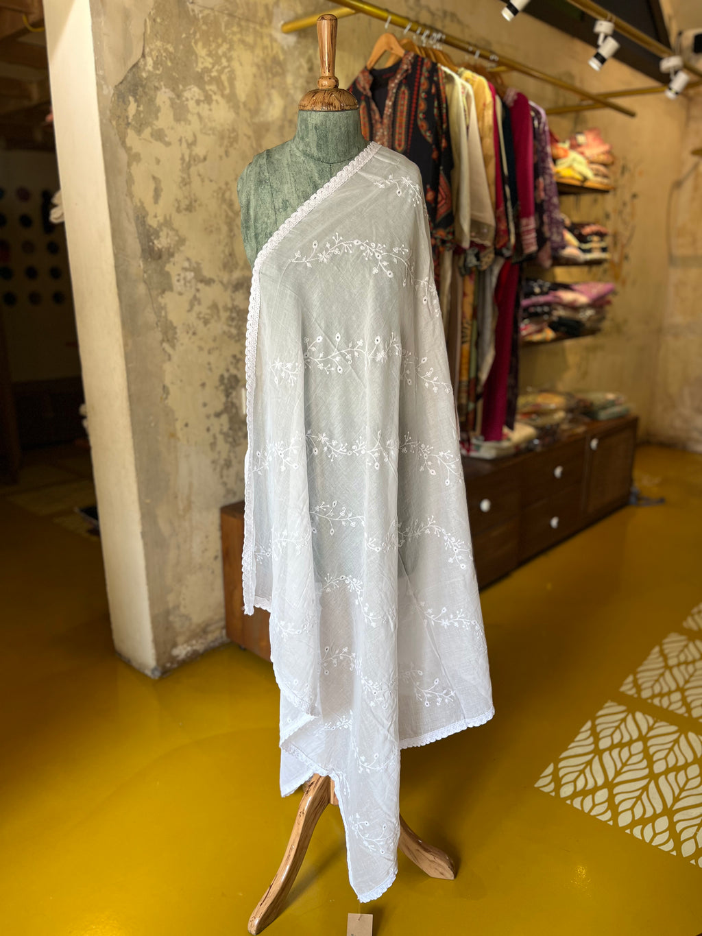 Whisper Vine – Cotton Dyable Dupatta