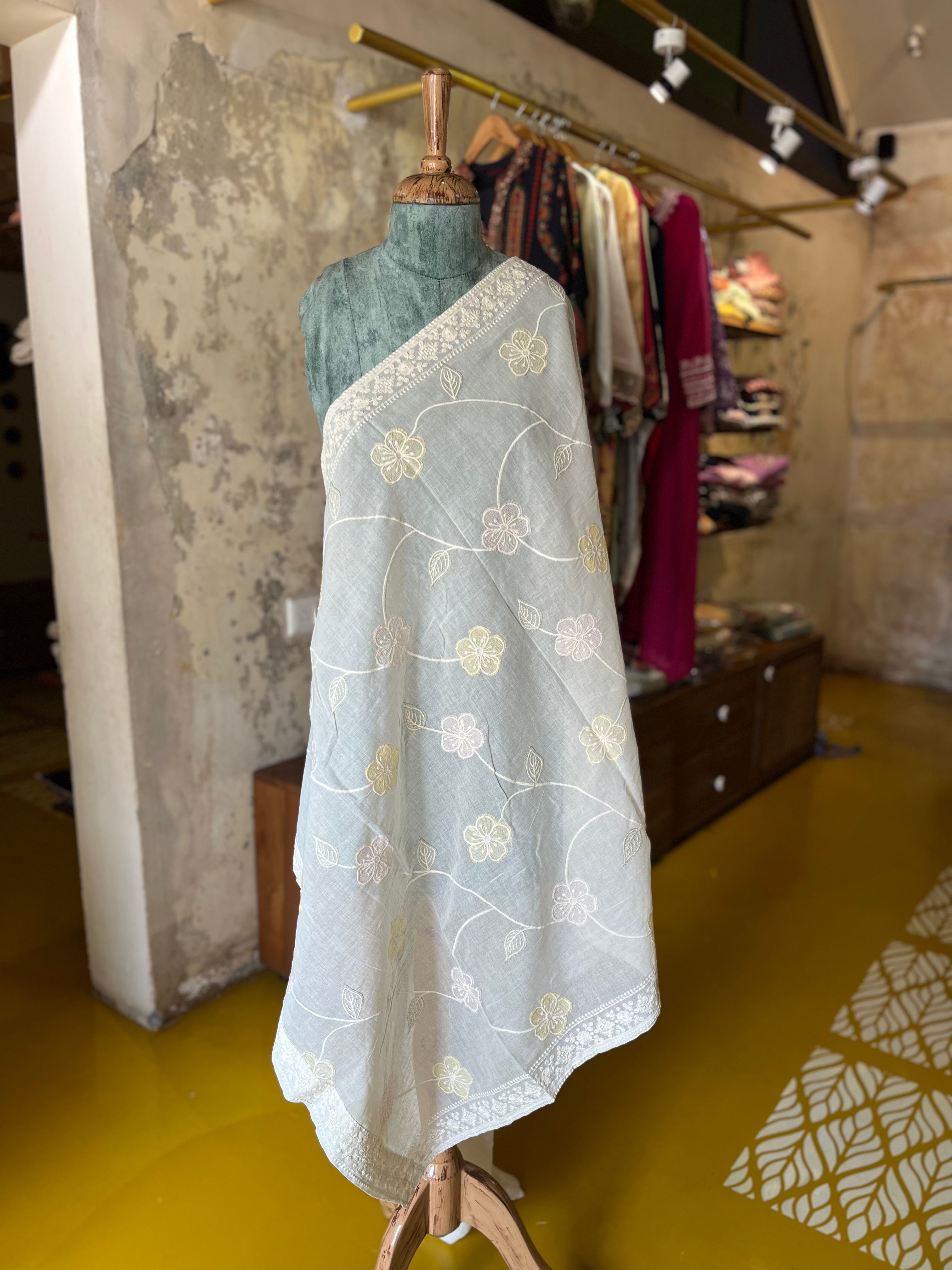 Garden Thread – Cotton Dyable Dupatta